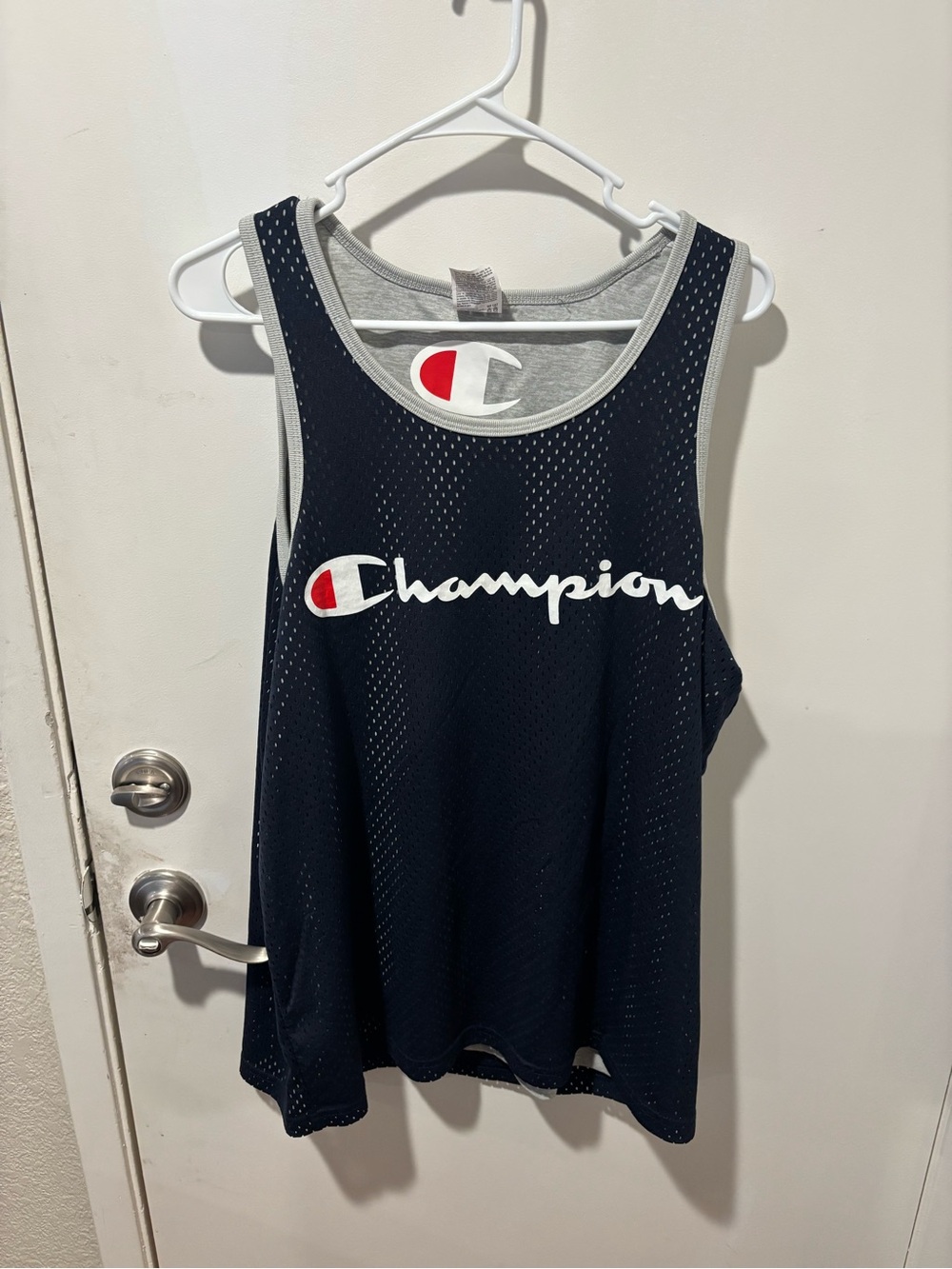 Champion Navy and Gray Athletic Mesh Tank